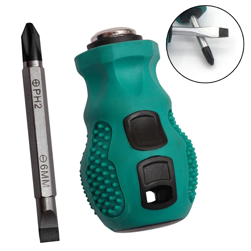 Magnetic Screwdriver Dual-Purpose Slotted Cross Stubby 2 In1 Magnetic Screwdriver Repair Hand Tool Maintenance Tools
Magnetic Screwdriver Dual-Purpose Slotted Cross Stubby 2 In1 Magnetic Screwdriver Repair Hand Tool Maintenance Tools