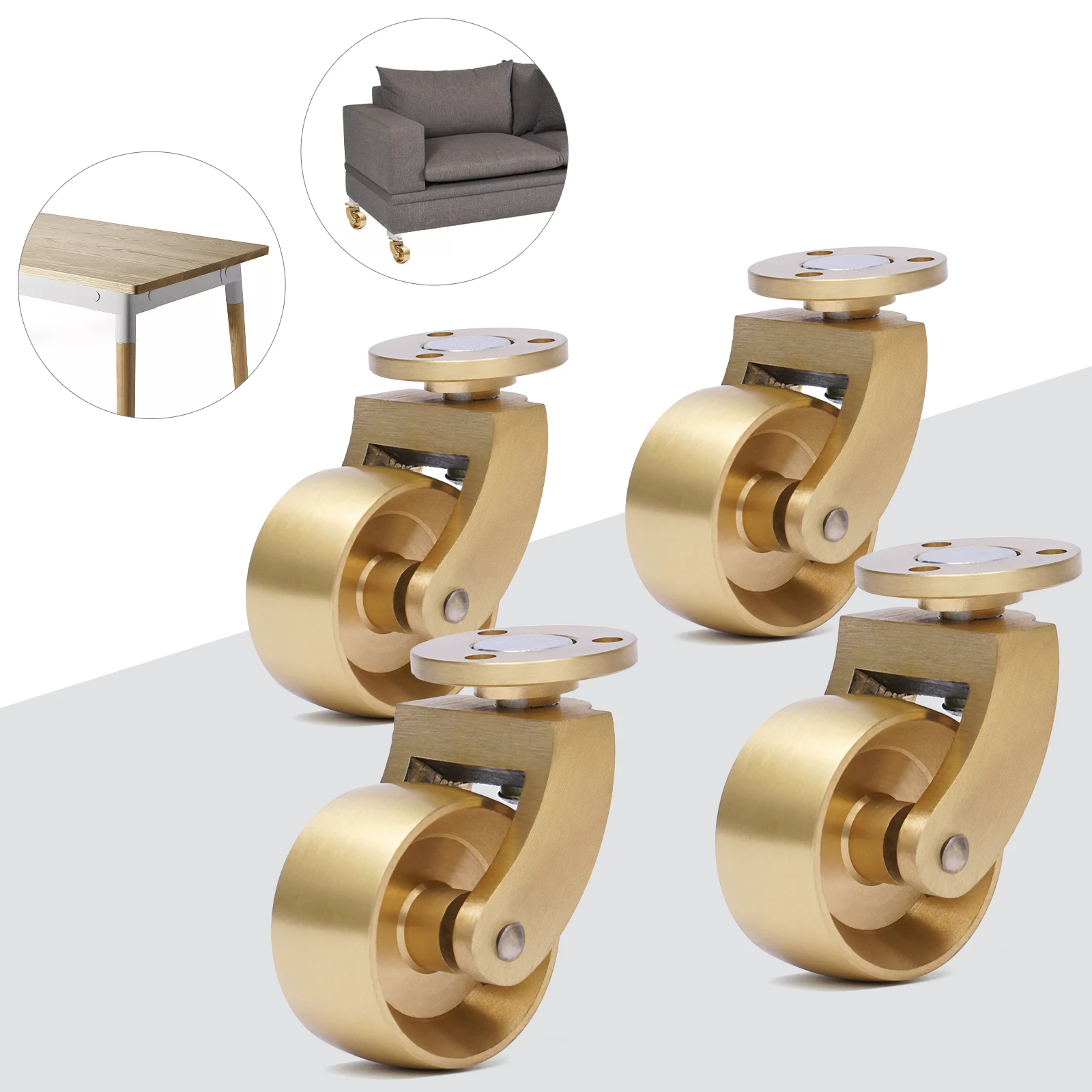 Caster Wheels, Heavy Duty Casters with Set of 4, Casters with 360 Degree Swivel Plate Castors Pack of 4
Caster Wheels, Heavy Duty Casters with Set of 4, Casters with 360 Degree Swivel Plate Castors Pack of 4