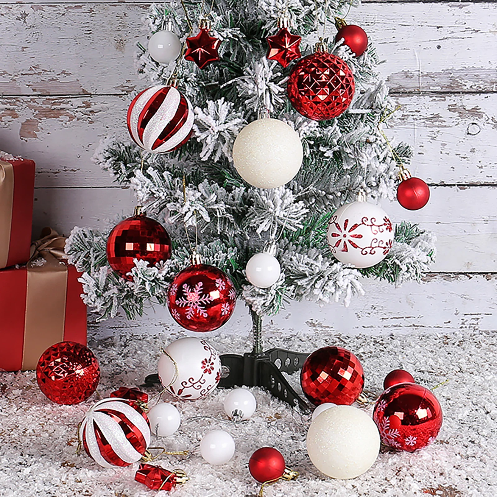 

Набор украшений в виде рождественских шаров, 44 шт., небьющиеся Рождественские шары для праздника, свадьбы, вечеринки, украшения для рождественской елки