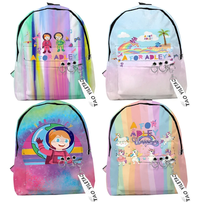 

Cartoon A for Adley Backpack Ice Cream Kids Bags Unicorn Boys Girls Cool School Bags Children Rainbow Bookbag Mochila Gifts