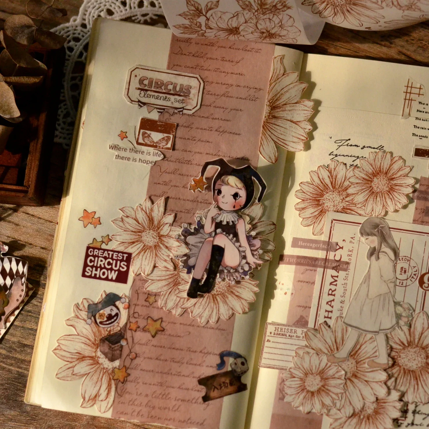 Vintage Cute Girl Greatest Circus Show Journal Washi Tape and Paper PET Sticker 9.9
Vintage Cute Girl Greatest Circus Show Journal Washi Tape and Paper PET Sticker 9.9