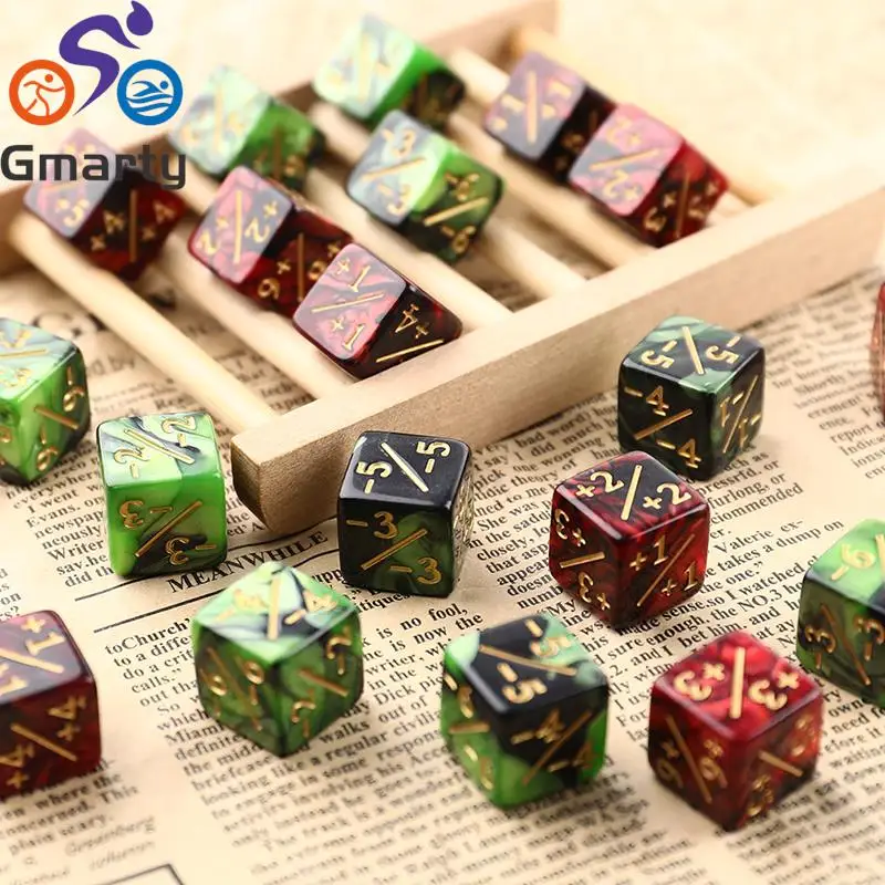 10Pcs 16mm 6 Side Dice Counters +1/-1 Dice Kids Toy Counting Dice For MTG/ Card Gaming Dice Board Game Entertainment Party Games
10Pcs 16mm 6 Side Dice Counters +1/-1 Dice Kids Toy Counting Dice For MTG/ Card Gaming Dice Board Game Entertainment Party Games