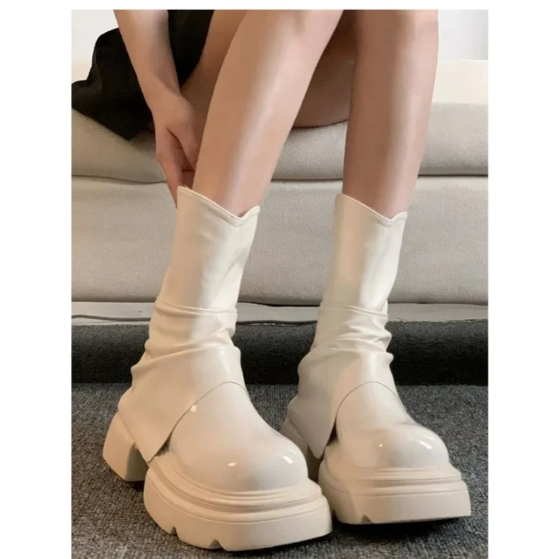 Ankle Boots for Women Fashion Back Zippers Short Boots Female High Platform Thick Bottom Ladies Elegant Boats
Ankle Boots for Women Fashion Back Zippers Short Boots Female High Platform Thick Bottom Ladies Elegant Boats