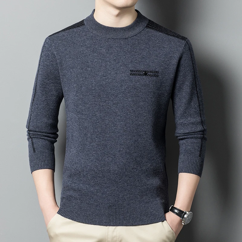 Sweater 100% Pure Wool Winter Thickened Inlaid Flower Young Middle-Aged round Neck Pullover Keep Warm Men's High-End Sweater
Sweater 100% Pure Wool Winter Thickened Inlaid Flower Young Middle-Aged round Neck Pullover Keep Warm Men's High-End Sweater