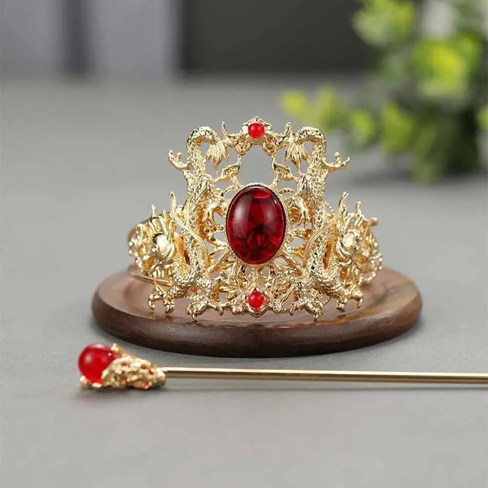 

Delicate Dragon Crystal Pearl Hair Stick Girls Jewelry Chinese Style Hair Crown Hair Accessories Hanfu Ornament Women Tiara