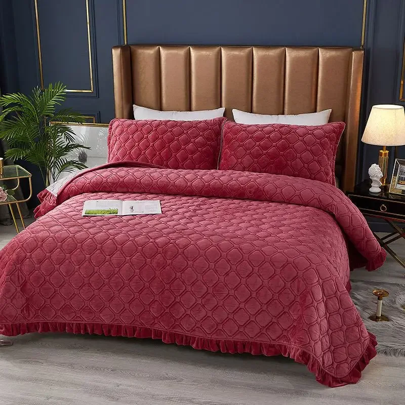 Crystal Velvet Bed Sheet Solid - Thickened Winter Warm AB Decor Version Blanket - Linen Bedspread Home Bed Bed Cover
Crystal Velvet Bed Sheet Solid - Thickened Winter Warm AB Decor Version Blanket - Linen Bedspread Home Bed Bed Cover