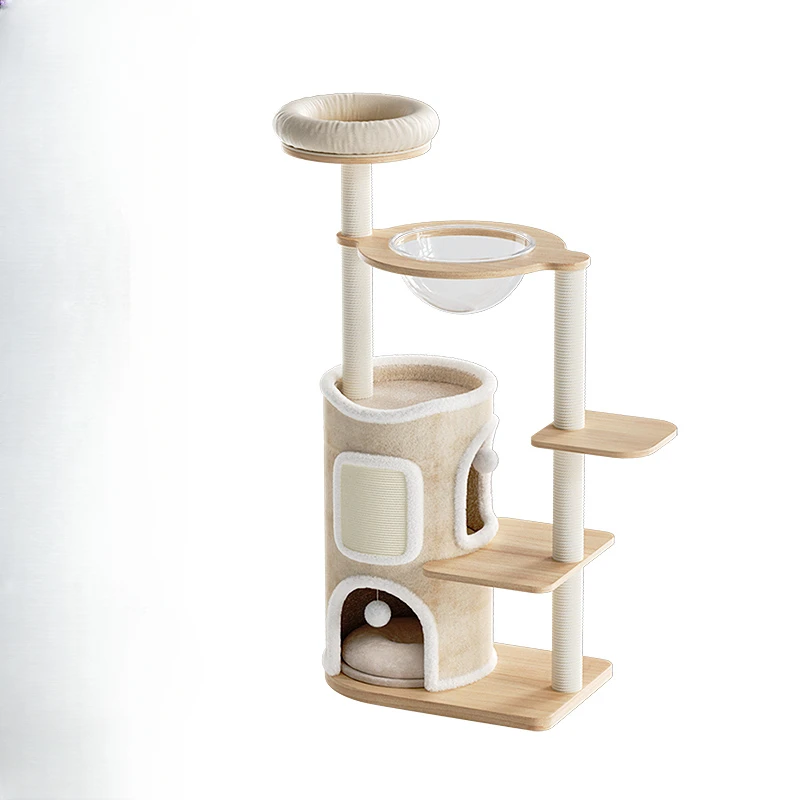 Solid Wood Cat Climbing Frame Cat Tree Integrated Cat Scratch Board Winter Multi-Layer Double Layer Thermal Sisal Bucket
Solid Wood Cat Climbing Frame Cat Tree Integrated Cat Scratch Board Winter Multi-Layer Double Layer Thermal Sisal Bucket