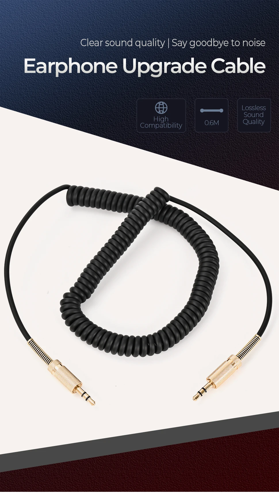 3.5mm Replacement Audio Spring Cable Relief Coiled Headphone Wire for Marshall MARSHALL Speaker Male Audio Connection Cable 3.5mm Replacement Audio Spring Cable Relief Coiled Headphone Wire for Marshall MARSHALL Speaker Male Audio Connection Cable