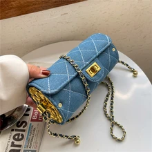 Unique Design Mini Cylinder Denim Chain Crossbody Shoulder Bags For Women Luxury Brand High Quality Quilted Flap For Phone 2022
Unique Design Mini Cylinder Denim Chain Crossbody Shoulder Bags For Women Luxury Brand High Quality Quilted Flap For Phone 2022