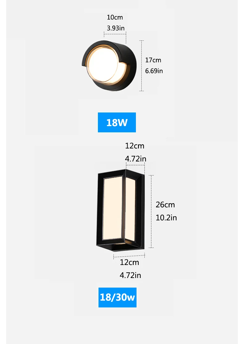 Driveway wall light motion activated IP65
