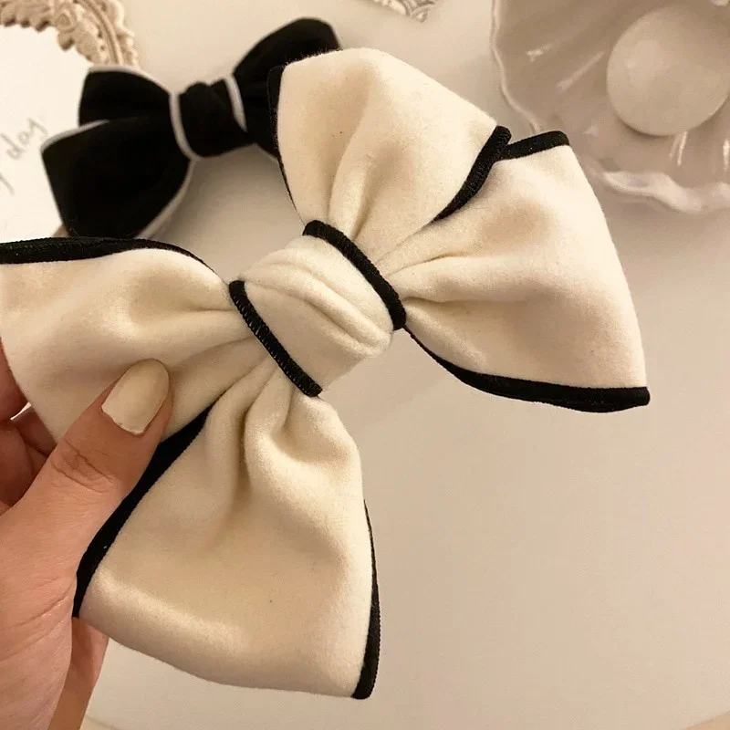 

1pcs Bowknot Hair Clip Women Imitation Cashmere Hairpin Top Head Hairpin Ponytail Barrettes Elegant Bows Hair Accessoires