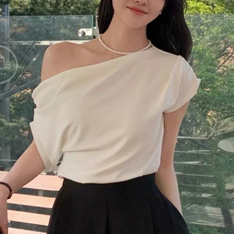 Летняя рубашка с воротником-ворсом, Модный корейский топ с коротким рукавом для женщин, Повседневная однотонная блузка, шифоновая рубашка, женская одежда, блузы 27942
Летняя рубашка с воротником-ворсом, Модный корейский топ с коротким рукавом для женщин, Повседневная однотонная блузка, шифоновая рубашка, женская одежда, блузы 27942