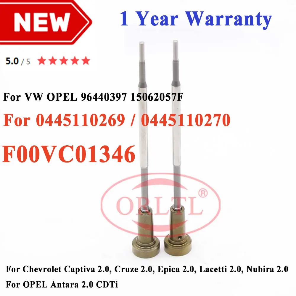 ORLTL New F00VC01346 Common Rail Injector Valve Assembly F 00V C01 346 For 0445110269 0445110270 Injector 96440397 15062057F
ORLTL New F00VC01346 Common Rail Injector Valve Assembly F 00V C01 346 For 0445110269 0445110270 Injector 96440397 15062057F
