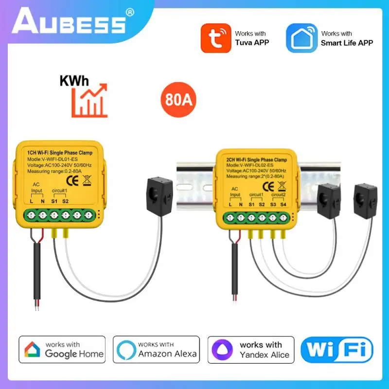 Tuya Smart 1/2CH AC110/240V WiFi Power Monitor/Solar Energy Meter Bidirection With Clamp Relay Smart Life Automated Scene Device
Tuya Smart 1/2CH AC110/240V WiFi Power Monitor/Solar Energy Meter Bidirection With Clamp Relay Smart Life Automated Scene Device