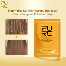PURC Keratin Therapy Hair Mask for Argan Oil Repairs Hair Damage Restore Soft Hair Care & Scalp Treatments Conditioner 10ml
PURC Keratin Therapy Hair Mask for Argan Oil Repairs Hair Damage Restore Soft Hair Care & Scalp Treatments Conditioner 10ml