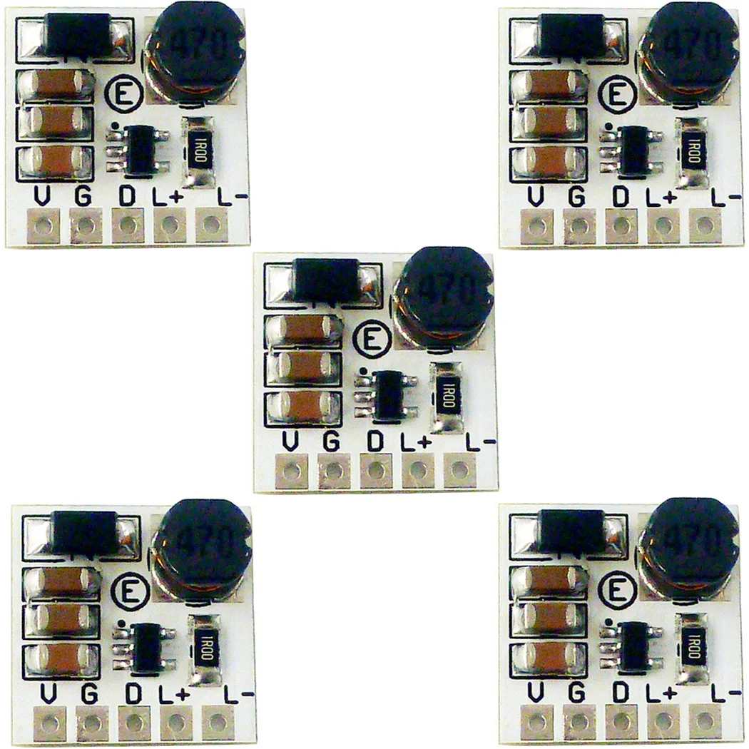 

5PCS Mini DC 5-27V 350mA 8W Step-down HB LED Driver Module PWM Adjustable Controller DC-DC Buck Constant Current Converter