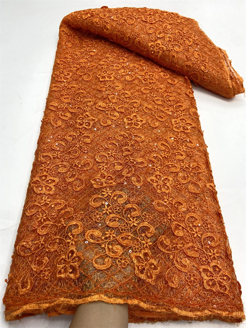 Latest African Nigerian 2024 High Quality Tulle Lace Fabric Sequins Embroidery Dresses Beads Sewing Guipure Prom 5Yards Jy269
Latest African Nigerian 2024 High Quality Tulle Lace Fabric Sequins Embroidery Dresses Beads Sewing Guipure Prom 5Yards Jy269