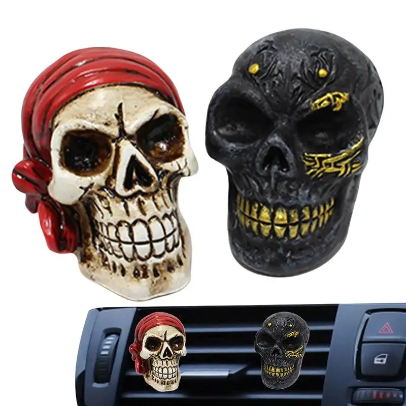 2pcs Car Diffuser Skull Vent Clip Resin Skull Designed Air Freshener Vehicle Fragrances Smell Scent Perfume Clips For Automobile 
2pcs Car Diffuser Skull Vent Clip Resin Skull Designed Air Freshener Vehicle Fragrances Smell Scent Perfume Clips For Automobile