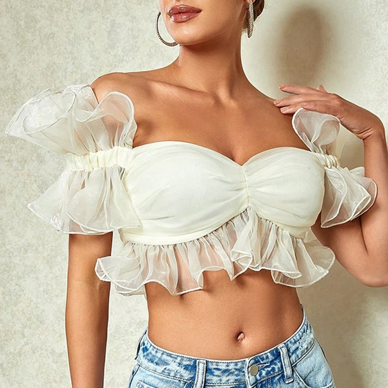 y2k Summer Women Shrug Lace Crop Top Fairy Grunge Ruffles Corset Top Slash neck short Tank Top Sweetheart Korean Streetwear
y2k Summer Women Shrug Lace Crop Top Fairy Grunge Ruffles Corset Top Slash neck short Tank Top Sweetheart Korean Streetwear
