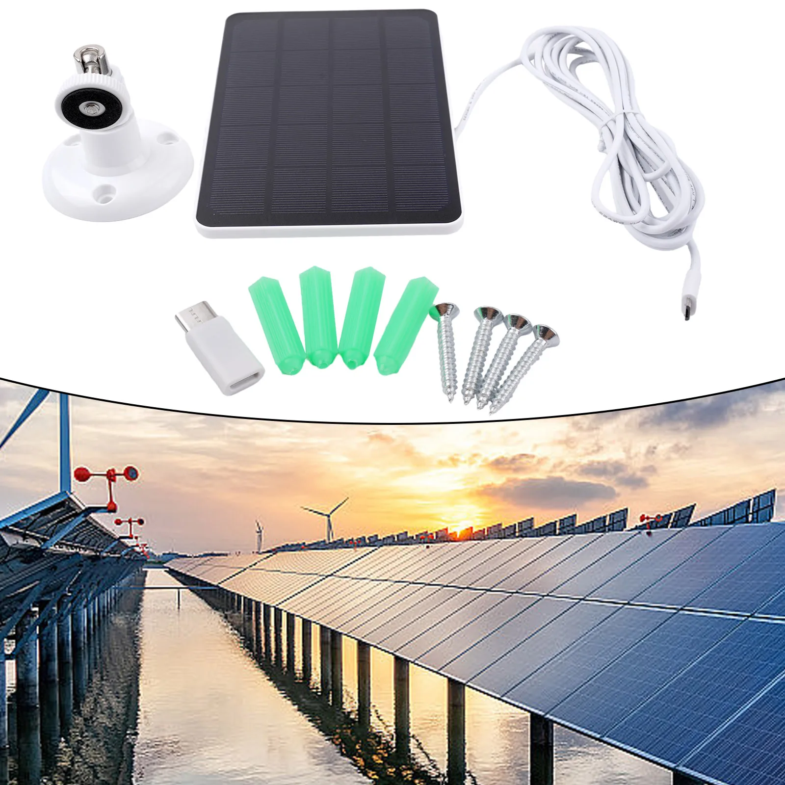 1set Solar Panel USB Power Supply For Outdoor Security Surveillance Cameras Flap Smart Doorbells Garden Lamps Home Improvement
1set Solar Panel USB Power Supply For Outdoor Security Surveillance Cameras Flap Smart Doorbells Garden Lamps Home Improvement