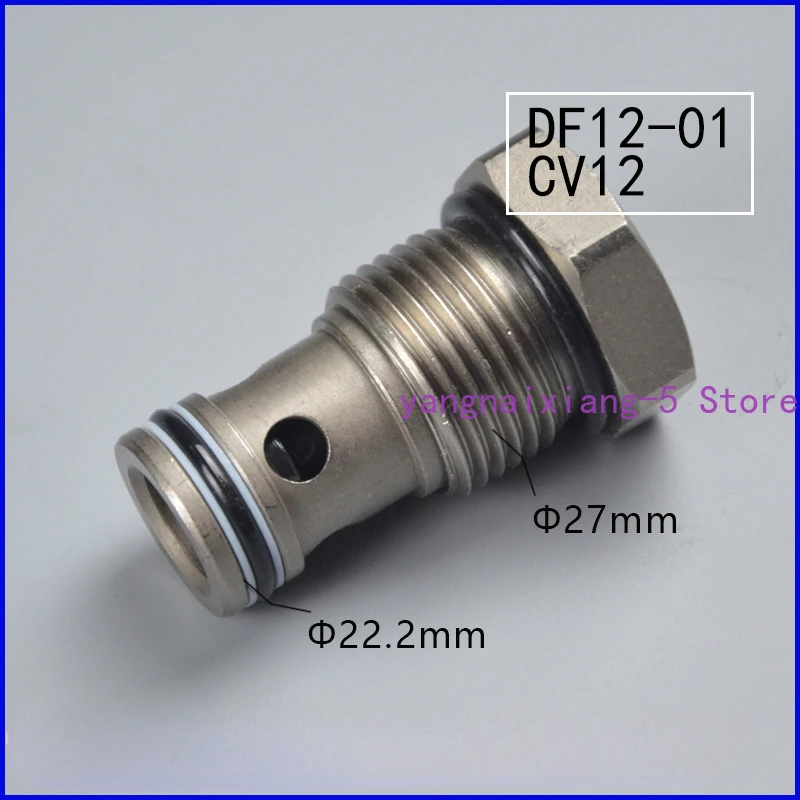 Hydraulic Threaded Cartridge Check Valve (Poppet-type) CV12-01/DF12-01 Pressure Maintaining Hydraulic Valve Large Flow
Hydraulic Threaded Cartridge Check Valve (Poppet-type) CV12-01/DF12-01 Pressure Maintaining Hydraulic Valve Large Flow
