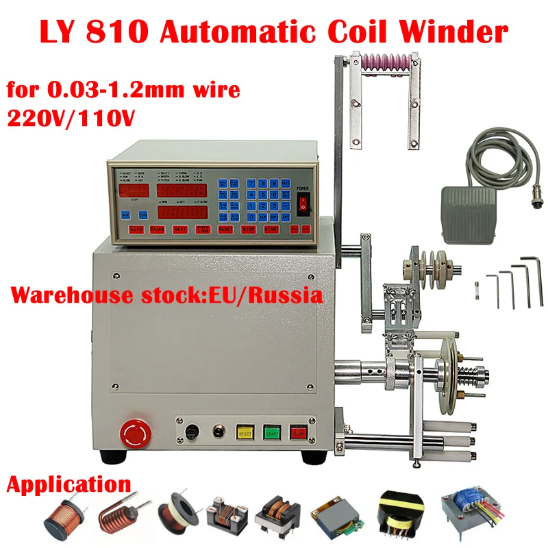 LY 810 Automatic Wire Coil Winder, Winding Machine, 0.03-1.2mm, 220V, 110V, 400W
LY 810 Automatic Wire Coil Winder, Winding Machine, 0.03-1.2mm, 220V, 110V, 400W