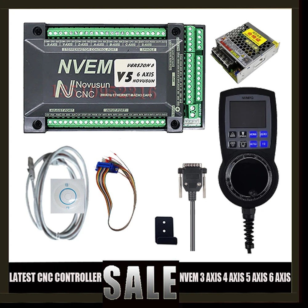 Контроллер ЧПУ Mach3 Nvem/Nvum, новый обновленный, Ethernet и Usb3/4/5/6, управление движением по оси 300 кГц с цифровым маховиком Mpg
Контроллер ЧПУ Mach3 Nvem/Nvum, новый обновленный, Ethernet и Usb3/4/5/6, управление движением по оси 300 кГц с цифровым маховиком Mpg