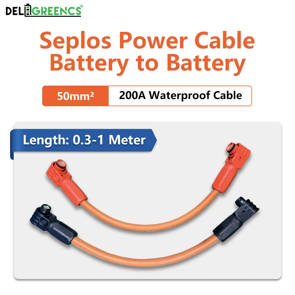 

Seplos SUTEN PUSUNG Power Cable 2 Parallel Cable Battery To Battery Terminal Plug Copper Core Elbow Power Connector