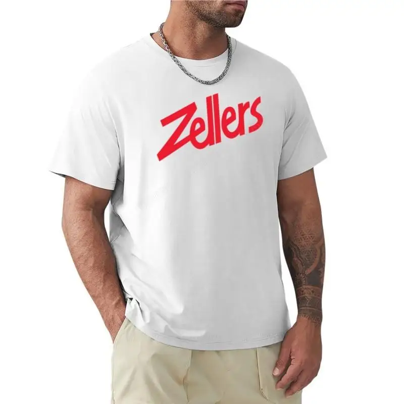 

Футболка Zellers с универсальным магазином, короткая футболка на заказ, футболки без рисунка, Мужская черная футболка для тренировок, мужские хлопковые топы