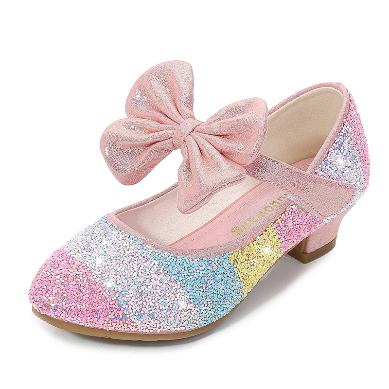 New Brand Children's High Heels Princess Crystal Shoes Fashion Bow Bling Big Girls Leather Dress Performance Shoes for Student
New Brand Children's High Heels Princess Crystal Shoes Fashion Bow Bling Big Girls Leather Dress Performance Shoes for Student