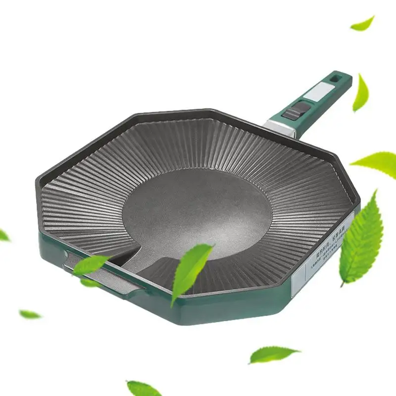 

Grill Pan For Camping Stove Stove Top Grill Pan BBQ Griddle Non Stick Portable Detachable Hygienic Grilling Cookware For Stove