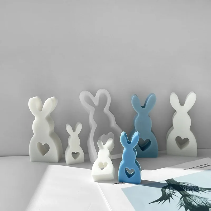 Rabbit Shape Candle Silicone Mold Heart Bunny Style Plaster Ornament Epoxy Resin Mold DIY Crafts Gift Home Desktop Decoration
Rabbit Shape Candle Silicone Mold Heart Bunny Style Plaster Ornament Epoxy Resin Mold DIY Crafts Gift Home Desktop Decoration