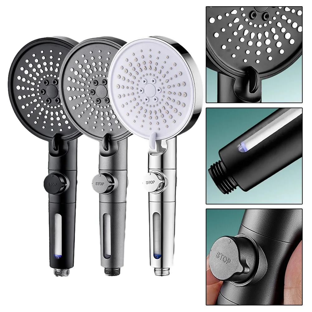 

6 Modes Filter Shower Head High Pressure Large Panel Shower Head With 6 Settings Faucet Bathroom Accessories Sets