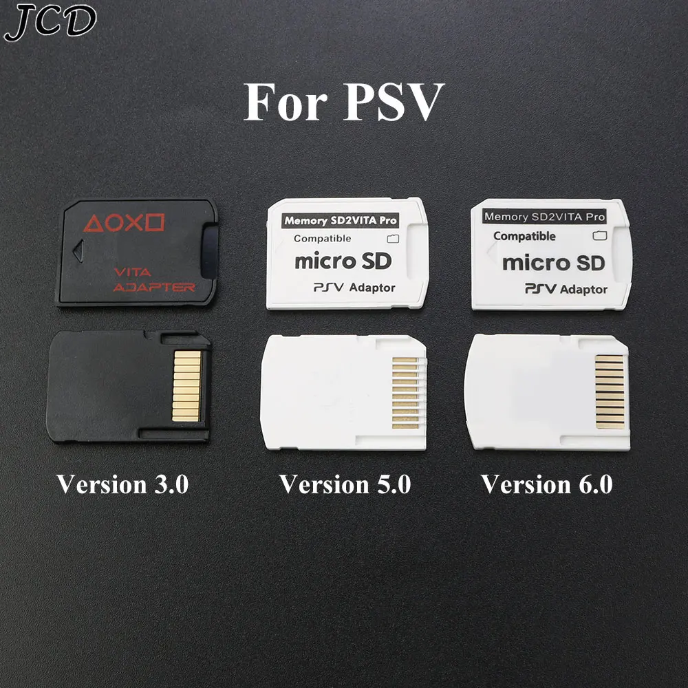 

JCD 1pcs Version 3.0 5.0 6.0 SD2VITA For PS Vita Memory TF Card for PSVita PSV 1000/2000 Game SD Card Slot Adapter 3.60 System