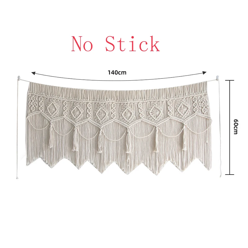 Hand-Woven Cotton Door Curtain Tapestry - Boho Wedding Backdrop 1 S203f5fbfcdf8482db97411e2b8c87502w