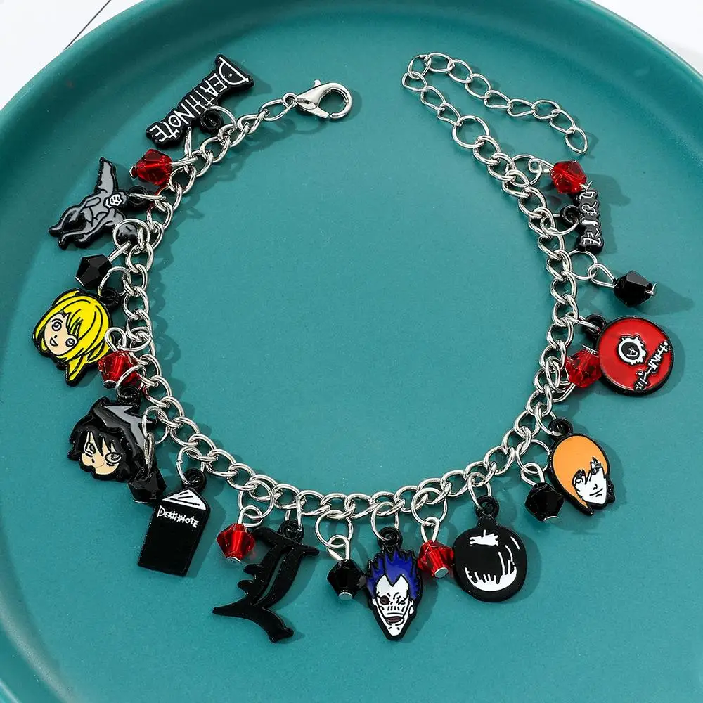 

Japan Anime Death Note Bracelet Figure Ryuk Yagami Light Pendant Charms Bracelet DIY Making Jewelry Accessories for Fans Gifts