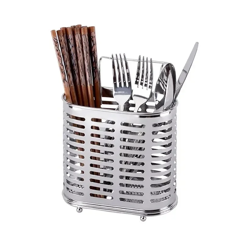 

Kitchen Drain Chopsticks Cage Stainless Steel Desktop Storage Rack Hollow Cutlery Drainer Spoon Fork Knife Shelf Holder