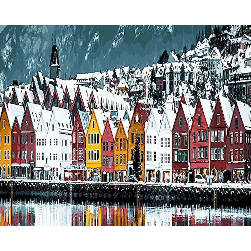 CHENISTORY Frameless Oil Painting By Numbers House Scenery Kits Paint Pictures By Number Winter Canvas Home Decoration
CHENISTORY Frameless Oil Painting By Numbers House Scenery Kits Paint Pictures By Number Winter Canvas Home Decoration
