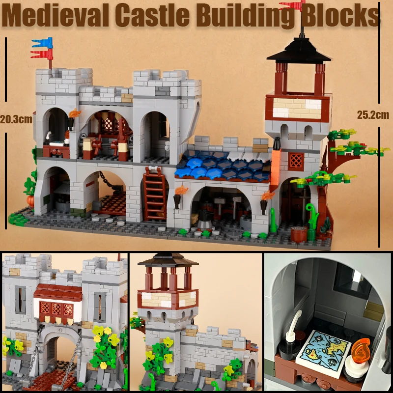 MOC Medieval Military Knights Castle Building Blocks Kit Middle Age City Gate Guard Tower Bricks Assemble Toys Children Gift
MOC Medieval Military Knights Castle Building Blocks Kit Middle Age City Gate Guard Tower Bricks Assemble Toys Children Gift