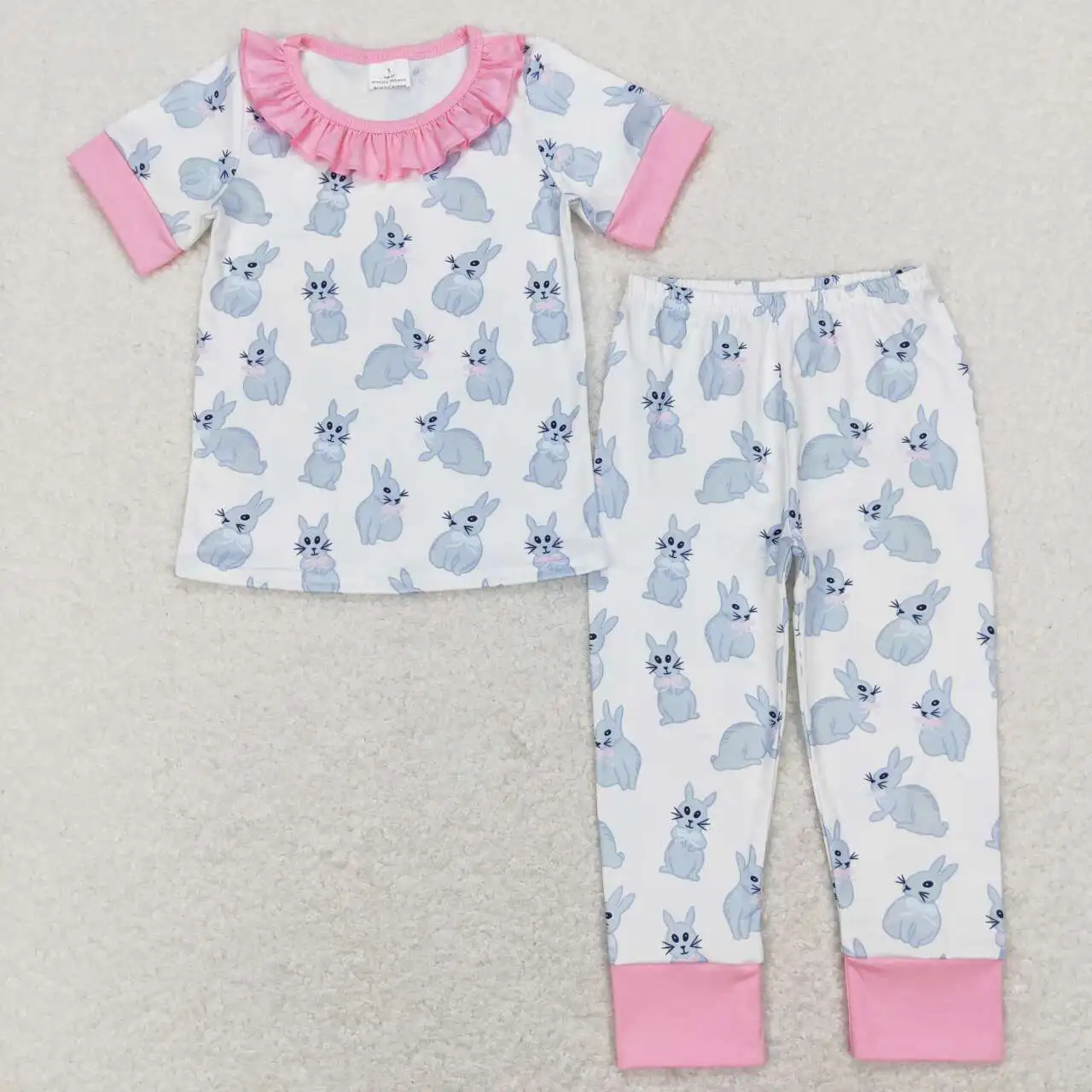 Children's Cartoon Home Clothes Pajamas Set Girls Rabbit Print Short Sleeve Pants Children's Easter Pajamas
Children's Cartoon Home Clothes Pajamas Set Girls Rabbit Print Short Sleeve Pants Children's Easter Pajamas