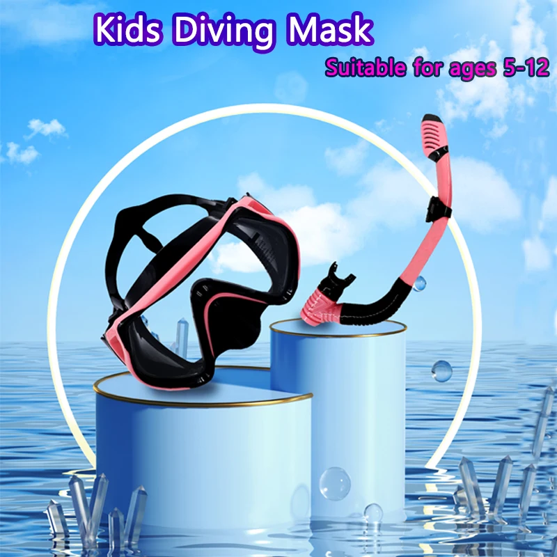 

Scuba Snorkeling Diving Masks Set Free-Diving Mask Silicone Snorkel Swimming Goggles For Kids Swimming Equipment