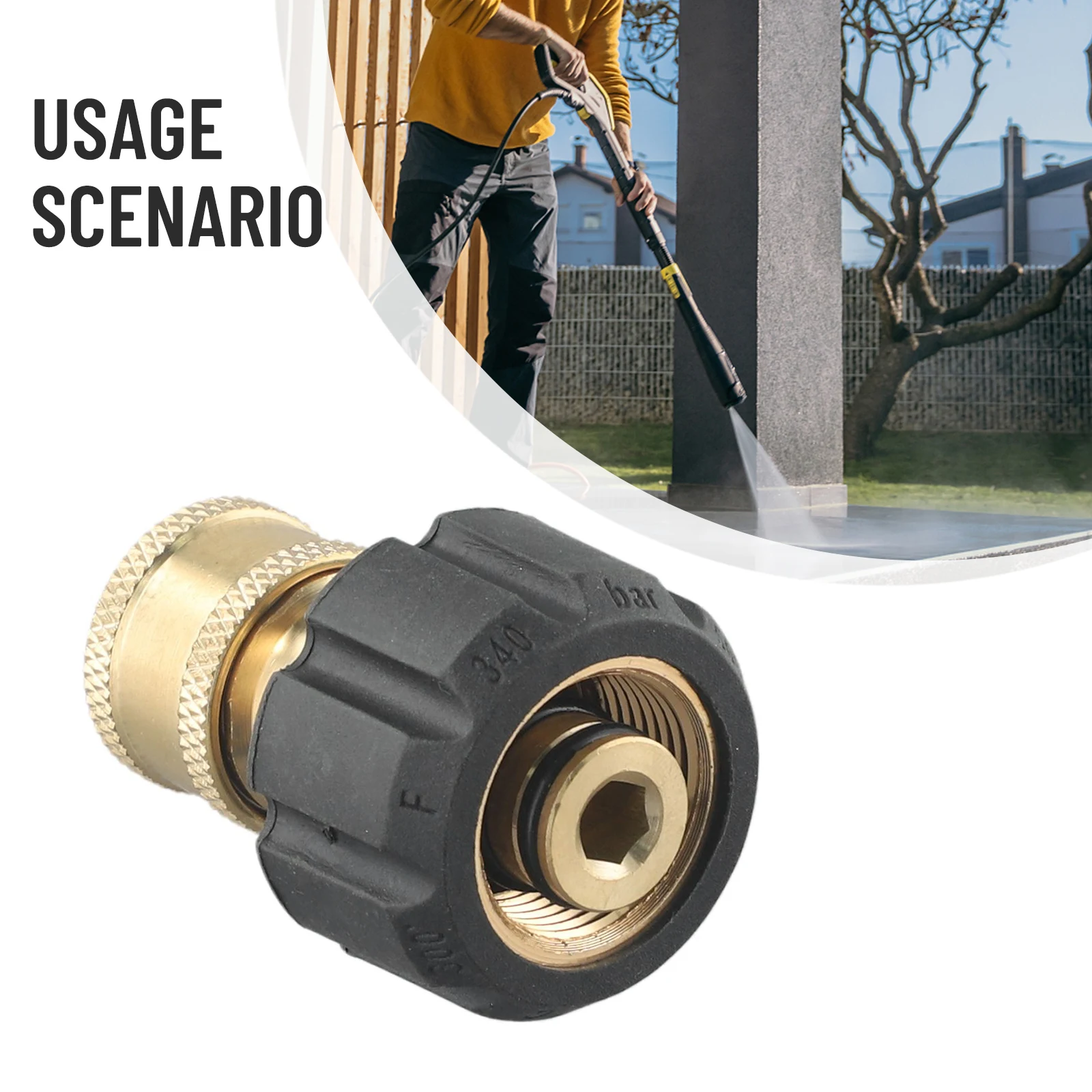 M22 15mm X 1/4" Quick Disconnect Plug Pressure Washer Quick Connector Adapter Kit 5000 PSI High Pressure Brass Fitting
M22 15mm X 1/4" Quick Disconnect Plug Pressure Washer Quick Connector Adapter Kit 5000 PSI High Pressure Brass Fitting