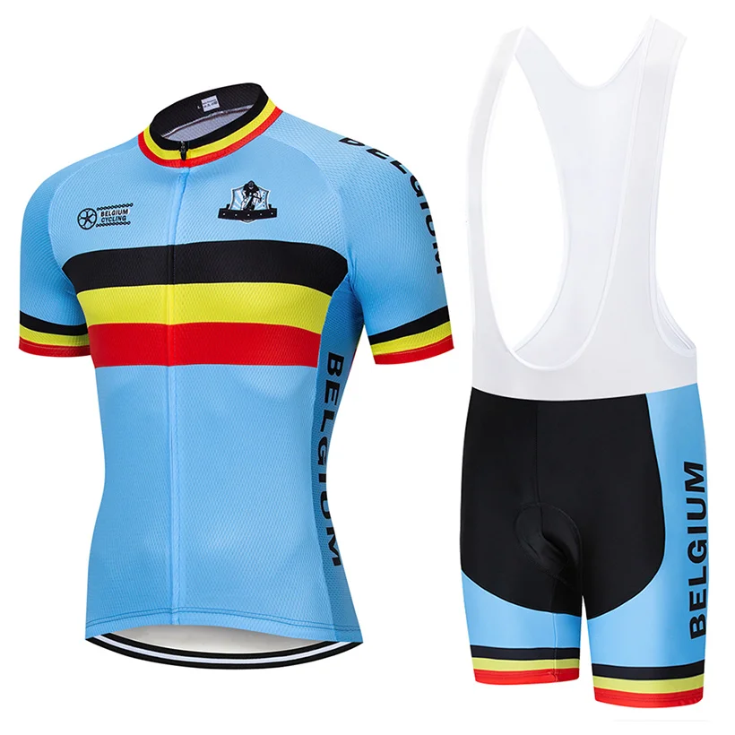 

Summer Team Belgium Cycling Pro Jerseys 20D Bib Set MTB Bicycle Clothing Ropa Ciclismo Bike Wear Mens Short Maillot Culotte Suit