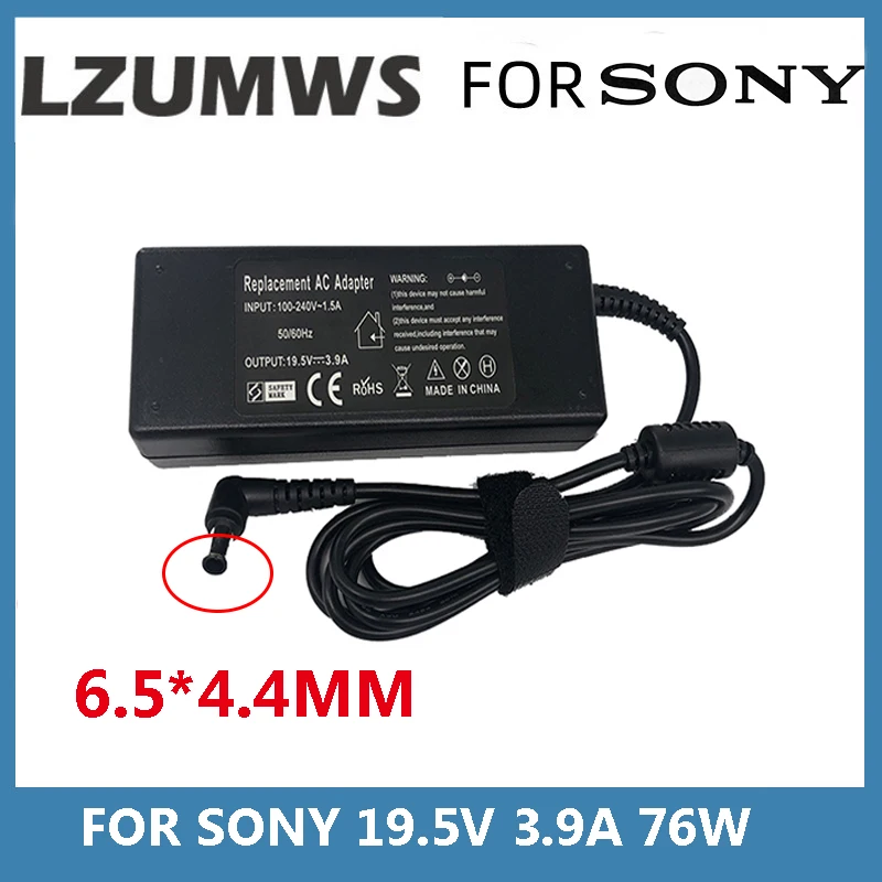 

19.5V 3.9A 76W 6.5*4.4MM Charger For SONY Vaio Laptop AC Adapter 19.5V VGP-AC19V20 VGP-AC19V19 VGP-AC19V34 VGP-AC19V27 VGN-NW265