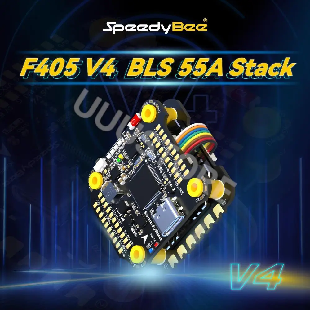 SpeedyBee F405 V4 3-6S 30X30 FC&ESC FPV Stack ICM42688P F405 Flight Controller BLS 55A 4in1 ESC for FPV Freestyle Drone Model
SpeedyBee F405 V4 3-6S 30X30 FC&ESC FPV Stack ICM42688P F405 Flight Controller BLS 55A 4in1 ESC for FPV Freestyle Drone Model