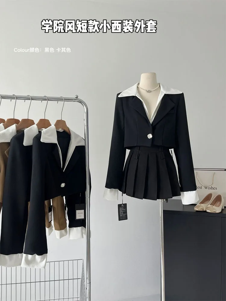 Женский офисный пиджак с длинным рукавом, элегантный тонкий пиджак в стиле преппи
Женский офисный пиджак с длинным рукавом, элегантный тонкий пиджак в стиле преппи