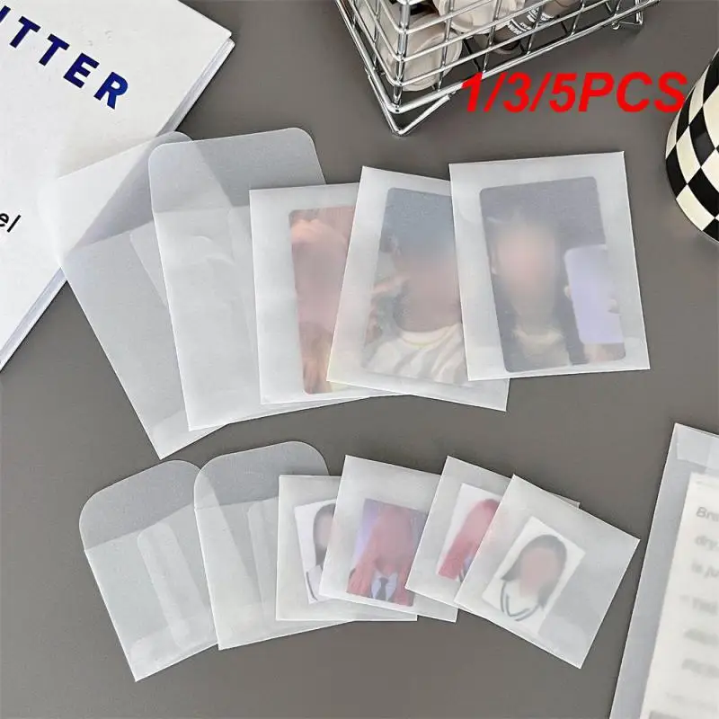 

1/3/5PCS Card Case Storage 3 Options Translucent Water Proof Durable And Environmentally Friendly Packing Bag Card Cover