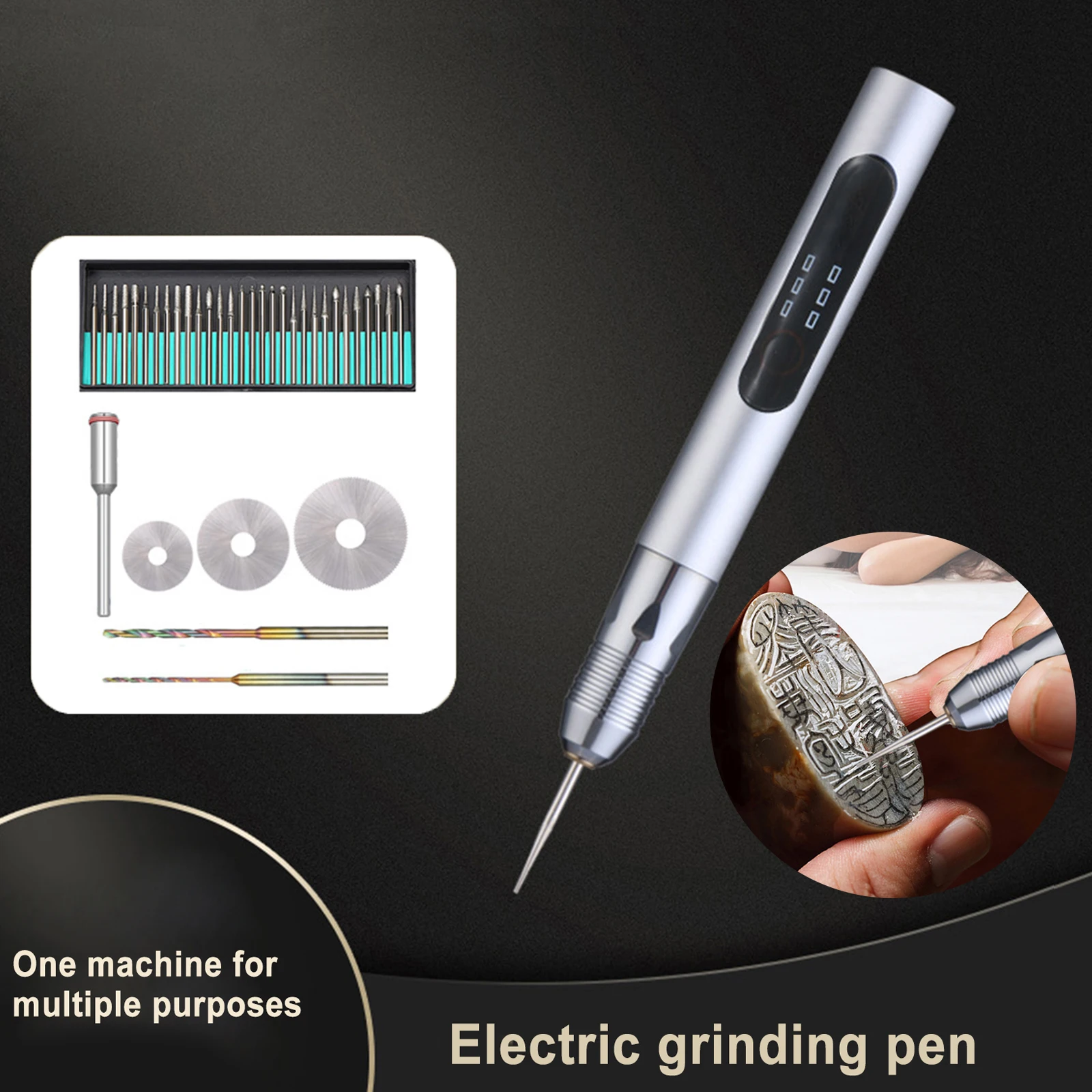 Mini Carving Pen Engraver Speed Regulating Charging Lithium Small Wood DIY Polishing Lettering Pen Electric Nails Machine Set
Mini Carving Pen Engraver Speed Regulating Charging Lithium Small Wood DIY Polishing Lettering Pen Electric Nails Machine Set