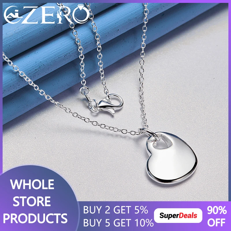 925 Sterling Silver Necklace For Women 18-30 Inch Chain Love Heart Pendant Fashion Wedding Party Charm Jewelry Lovers Gift
925 Sterling Silver Necklace For Women 18-30 Inch Chain Love Heart Pendant Fashion Wedding Party Charm Jewelry Lovers Gift