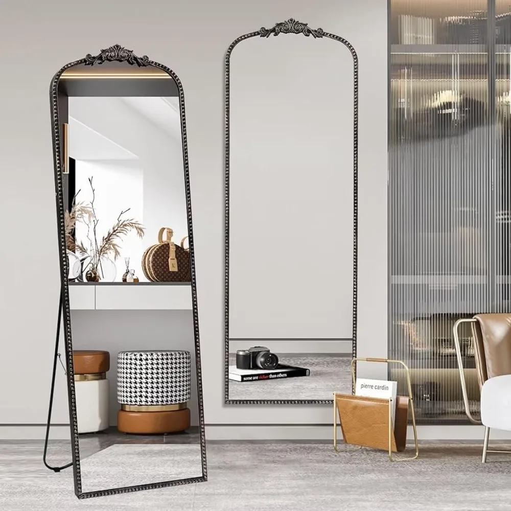 

Full Length Fulls Body Floor Mirror w/Stand, Arched Mirrors for Dressing, Free Standing or Wall-Mounted or Leaning Against Wall
